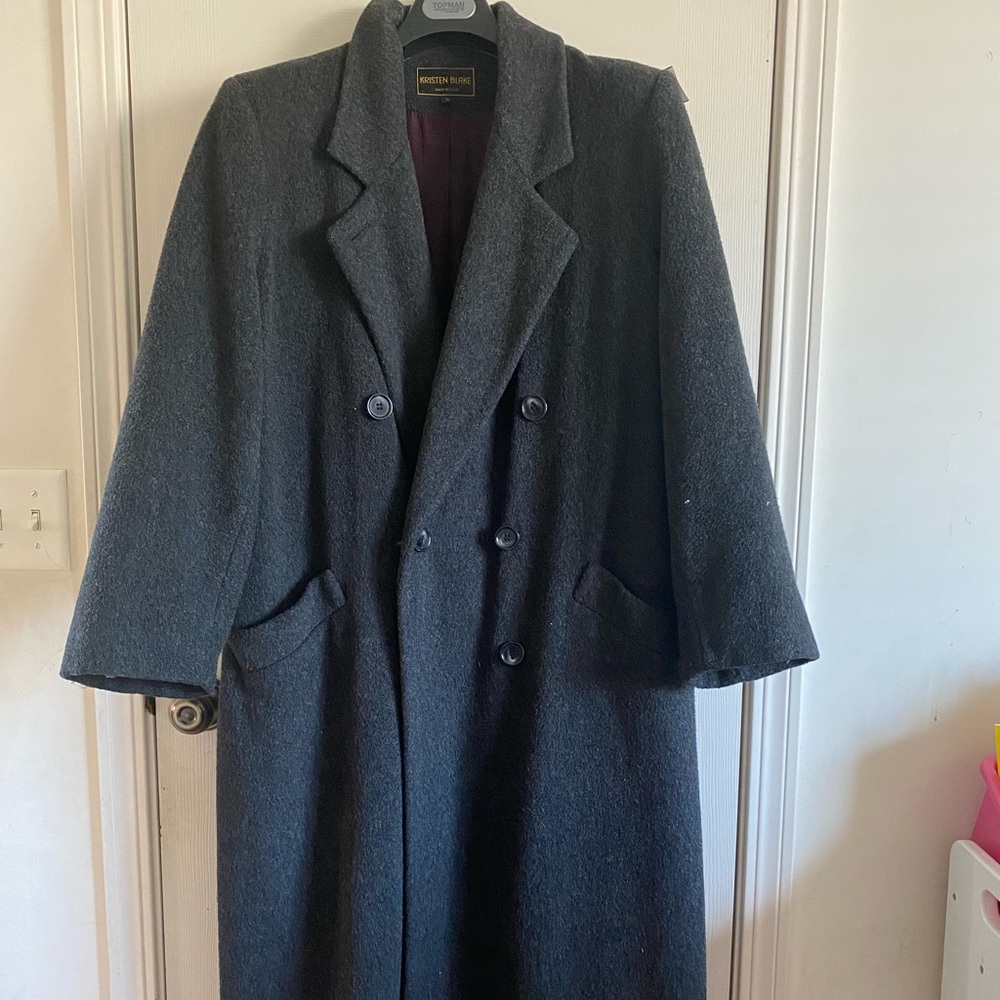 Gray wool coat
